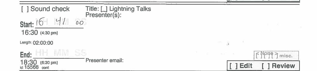 recording sheet