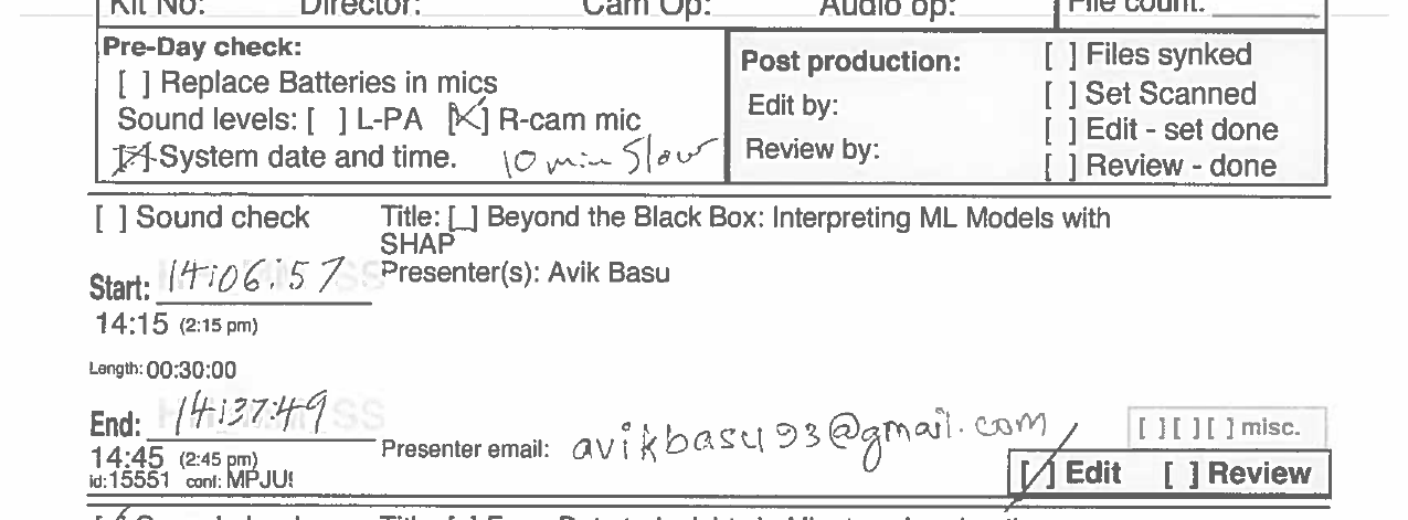 recording sheet