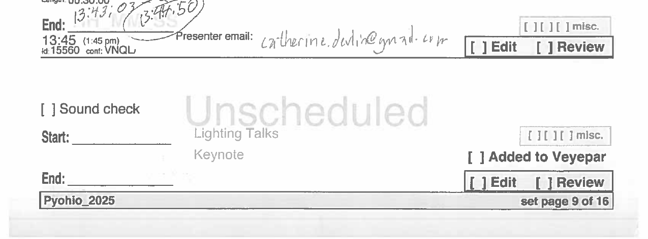 recording sheet