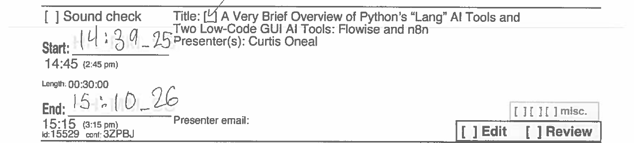 recording sheet