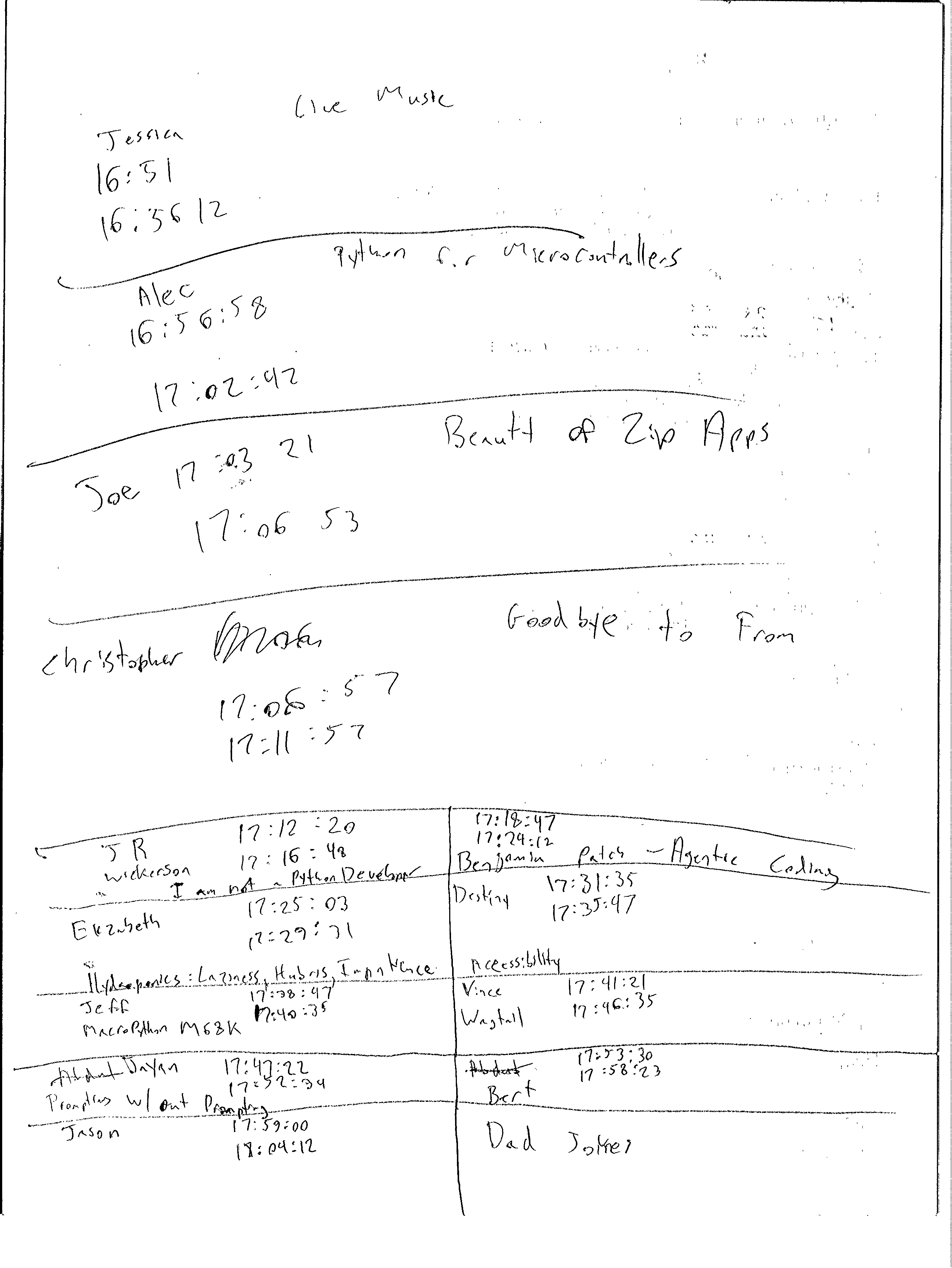 recording sheet